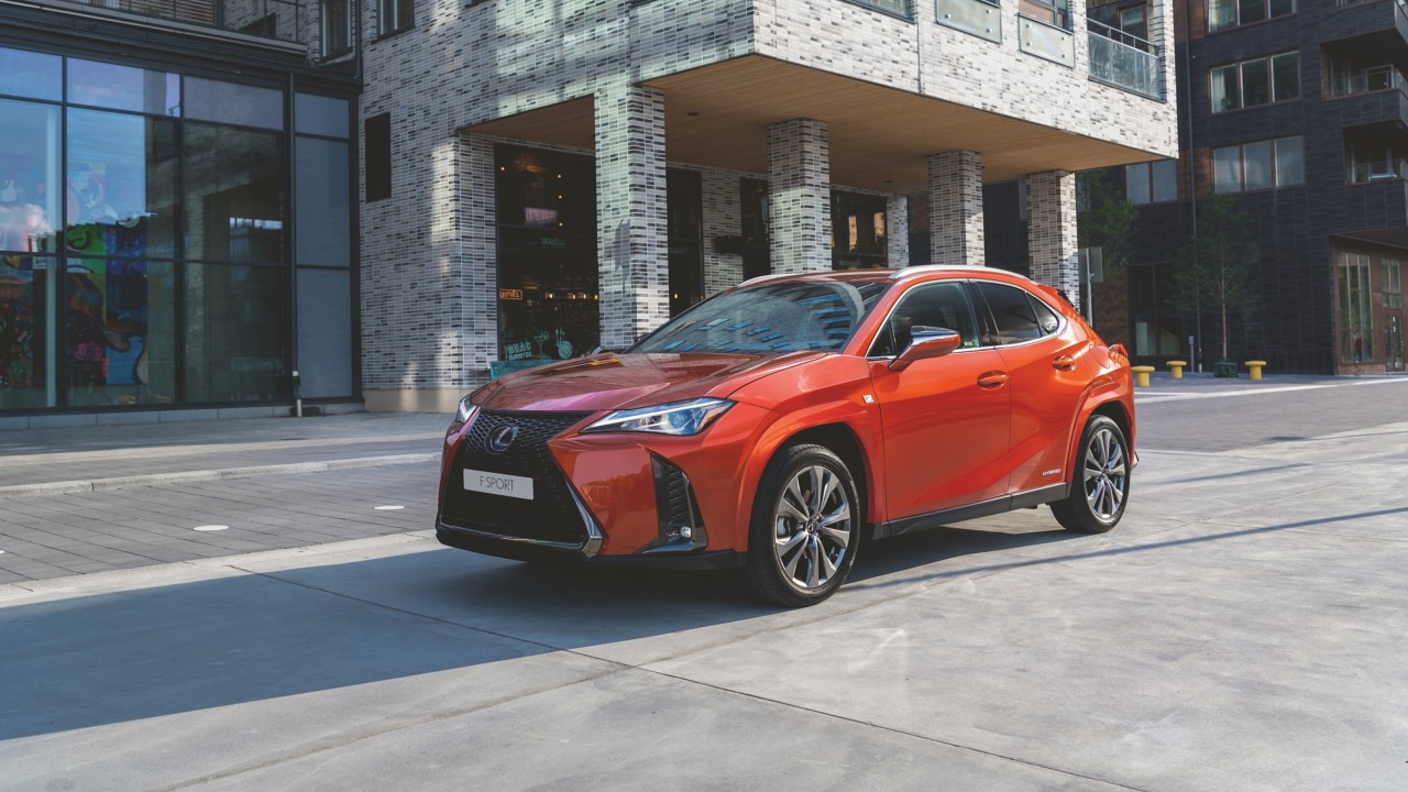 Lexus UX MY22 driving on a road