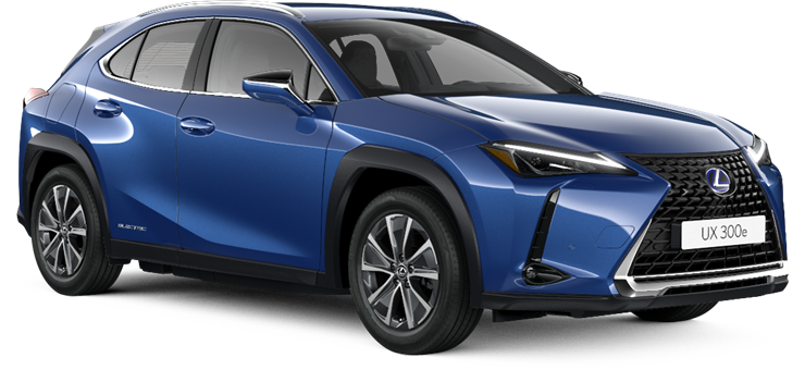 Studio image of the Lexus UX 300e