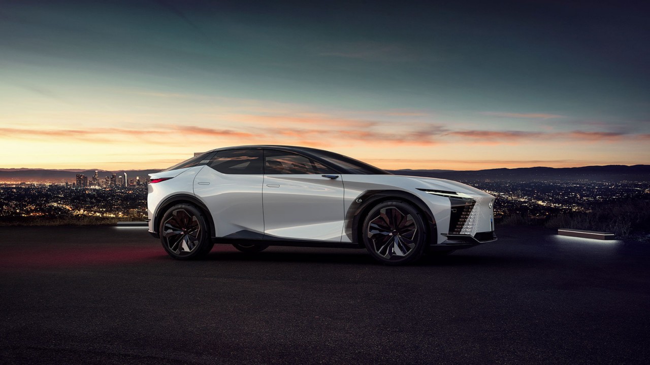 side angle of the Lexus LF-Z Electrified outside