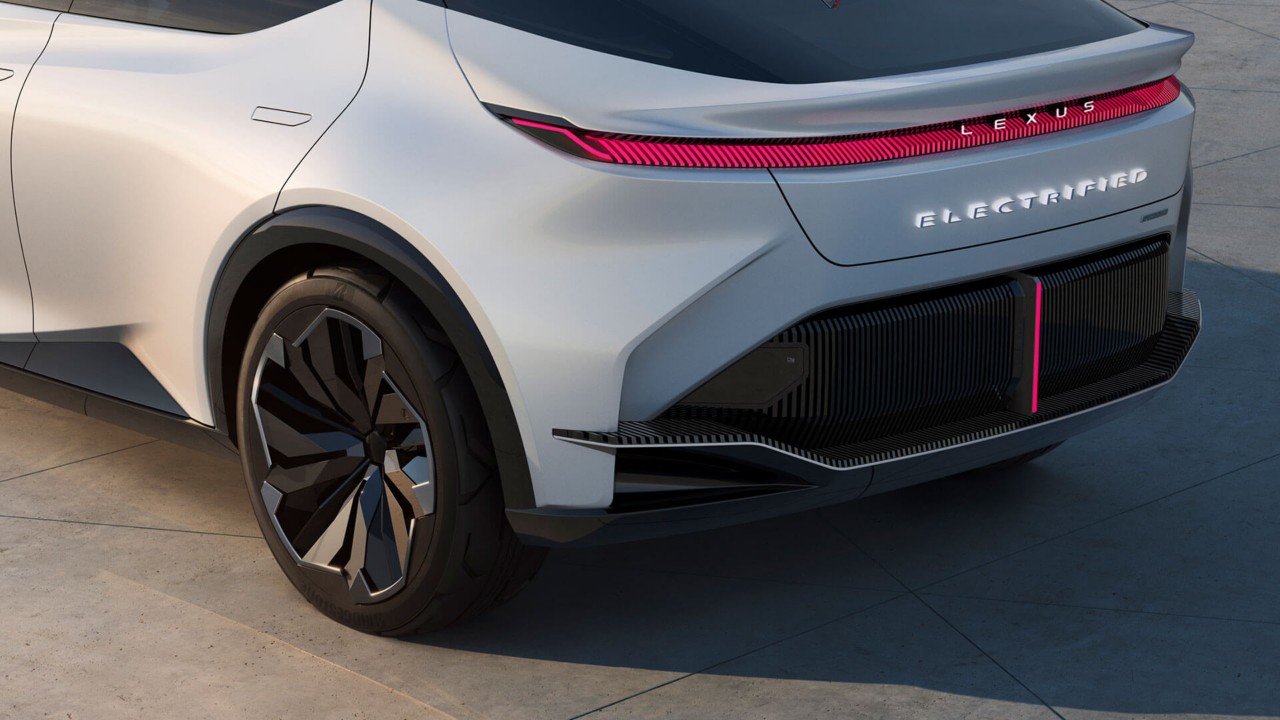 close up shot of the back of the Lexus LF-Z Electrified