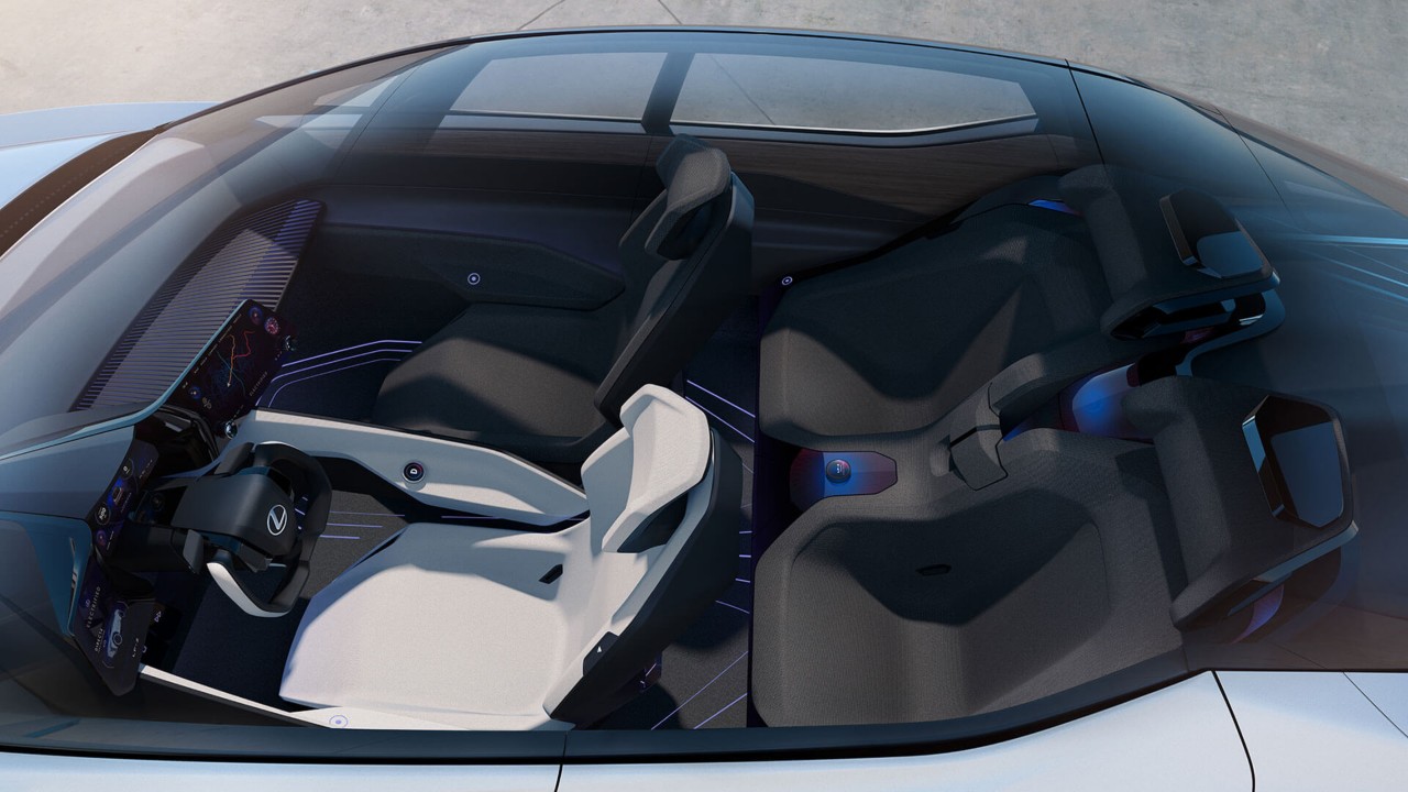 aerial interior shot of the Lexus LF-Z Electrified