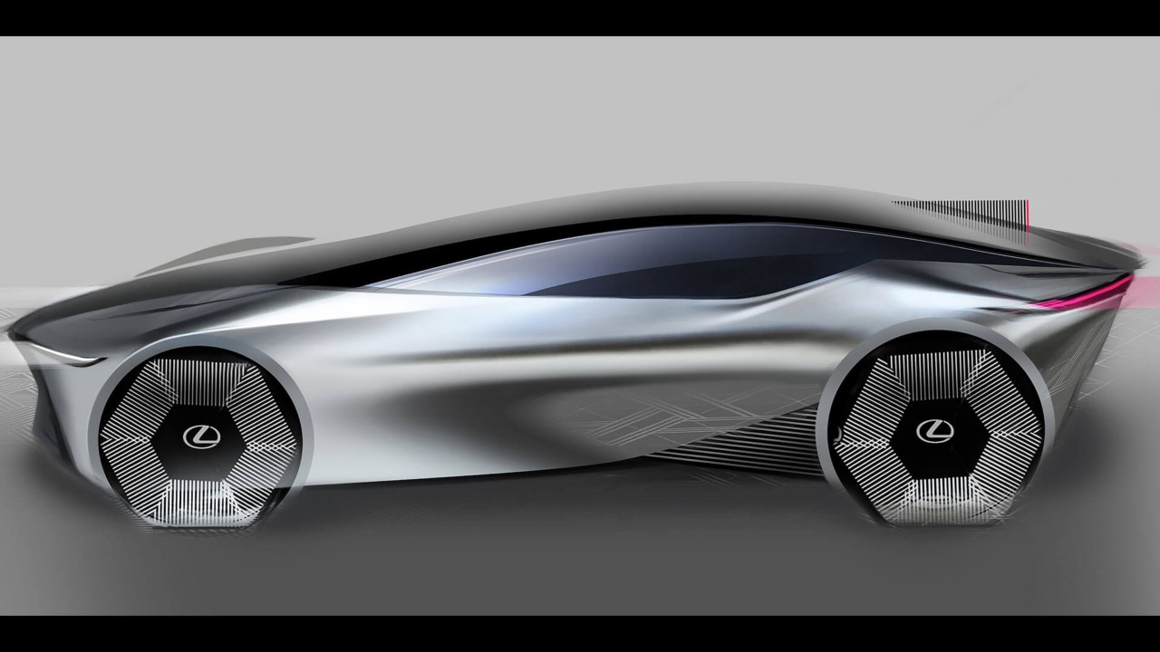 concept side shot of the Lexus LF-Z Electrified