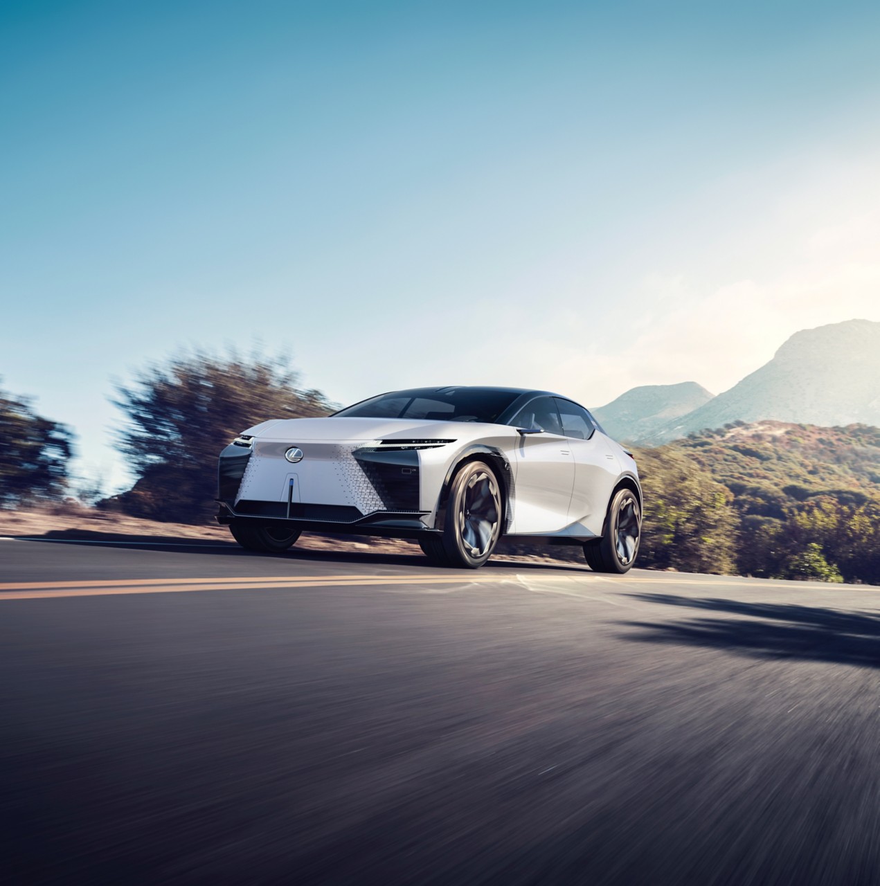 Lexus lfz with a nice landscape