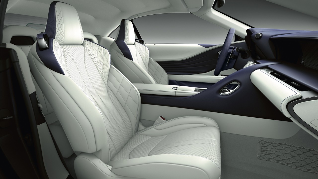 Close up of Lexus leather seats
