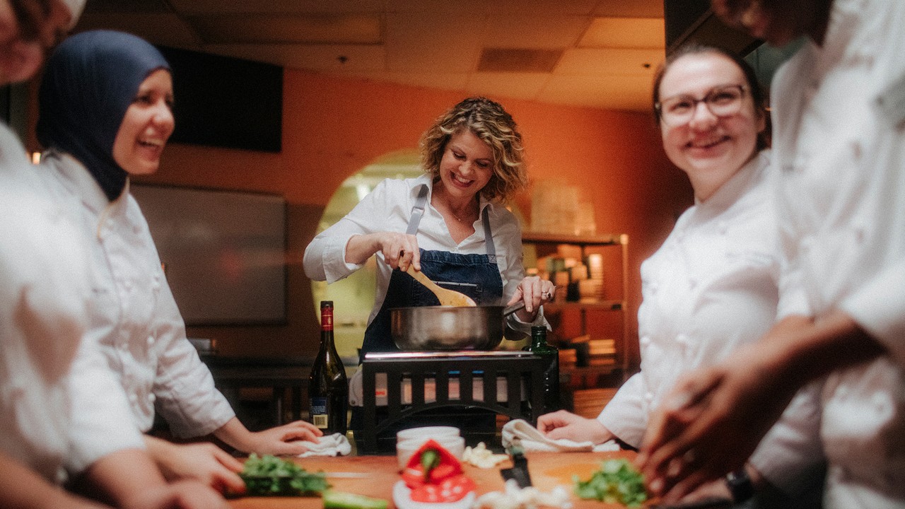 Michelle Bernstein cooking Lexus Journeys in Taste