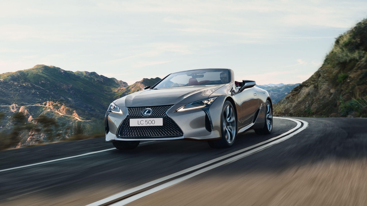 Lexus LC Convertible driving