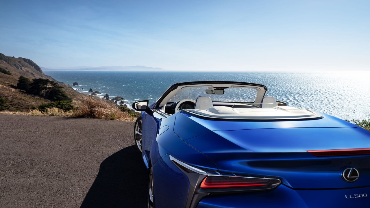 back close up shot of the Lexus LC Convertible