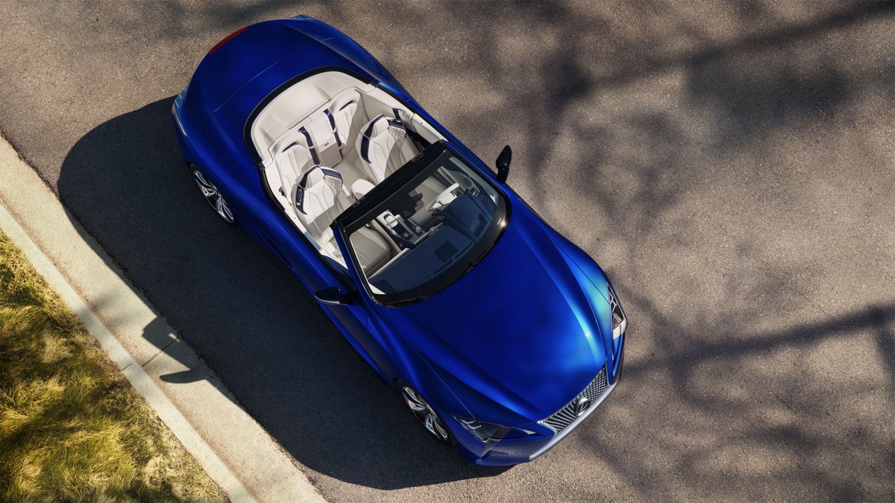 aerial view of the Lexus LC Convertible