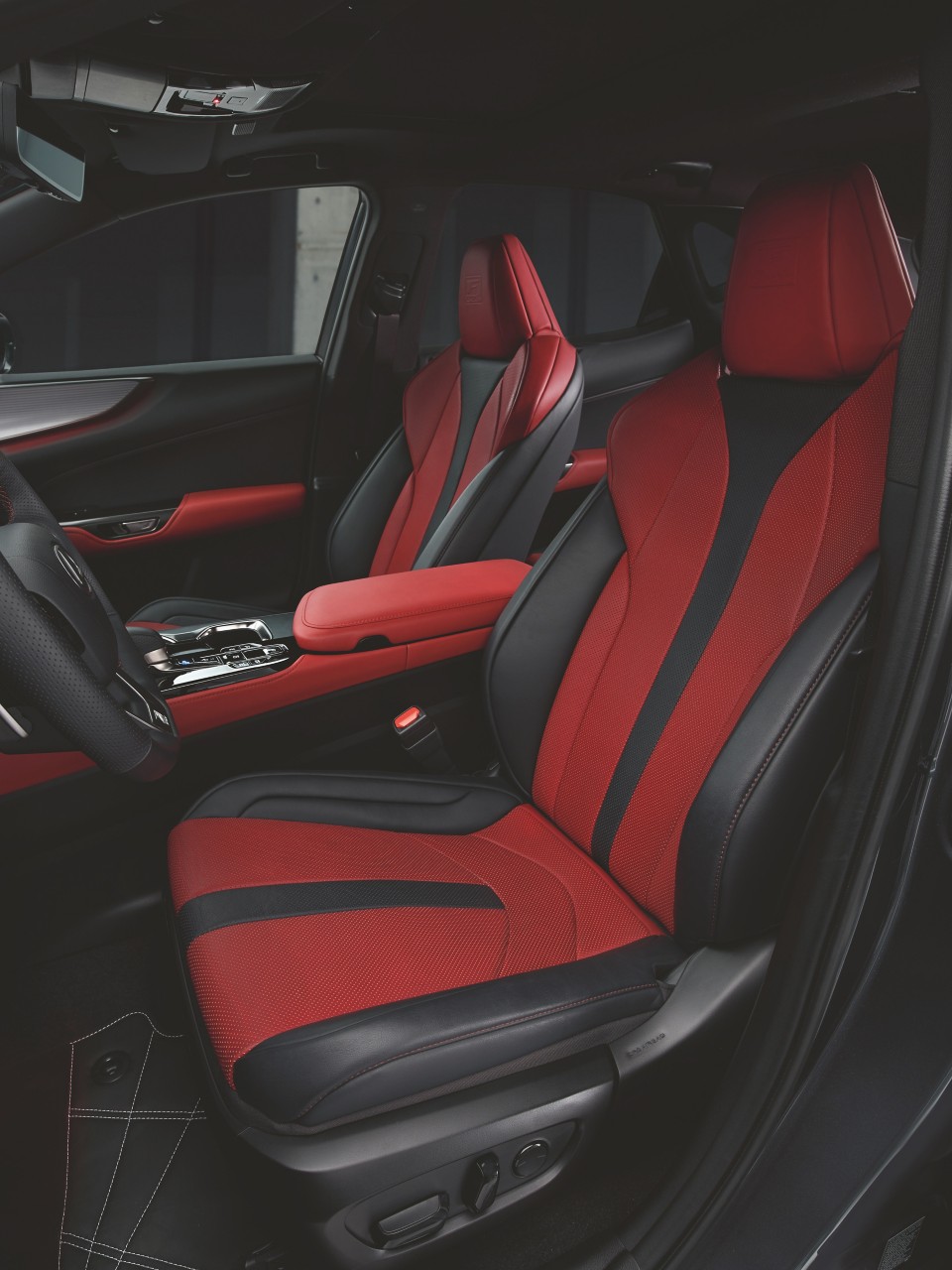 inside a lexus with leather car seats