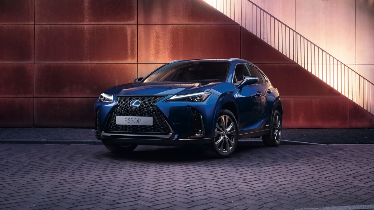 Lexus UX parked in public
