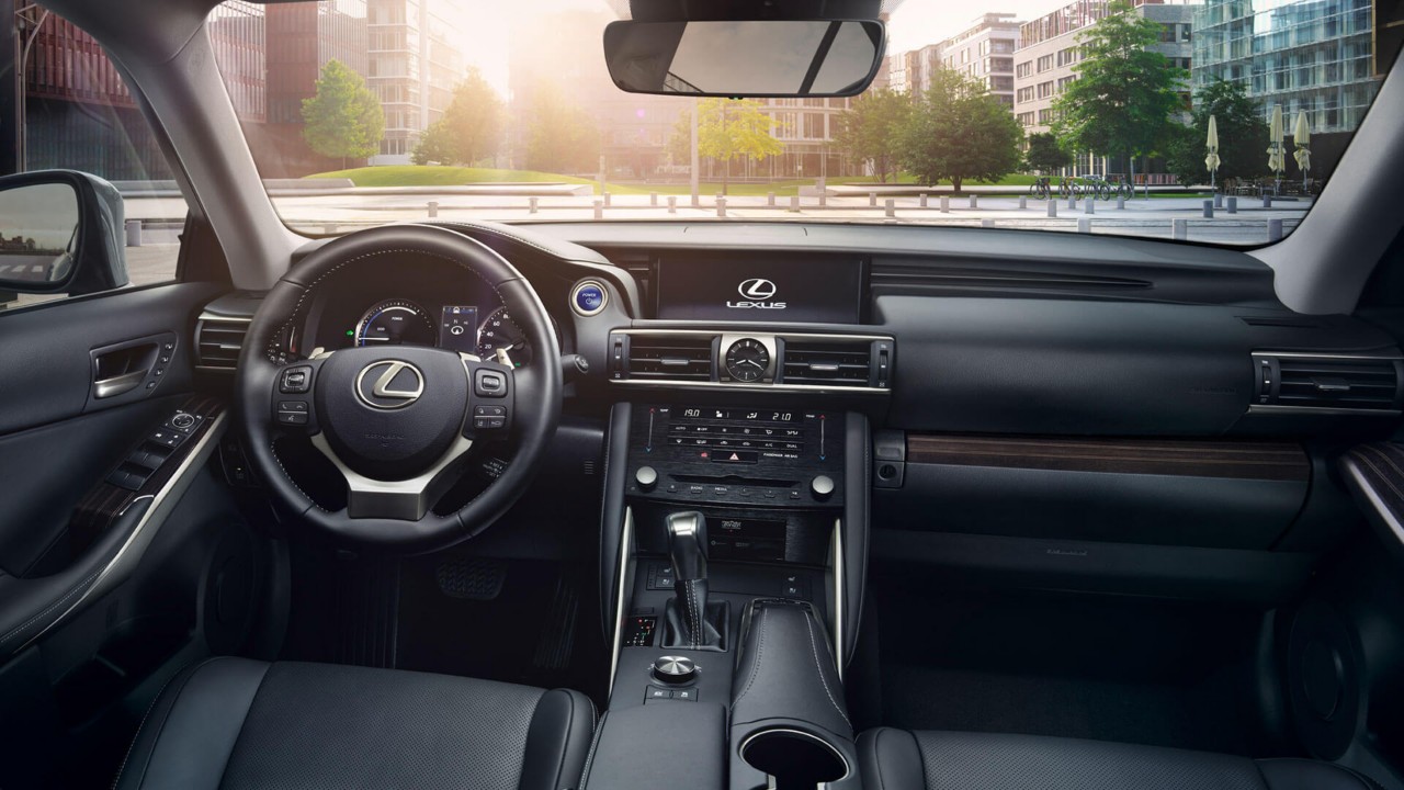 Lexus IS interior view of the drivers seat