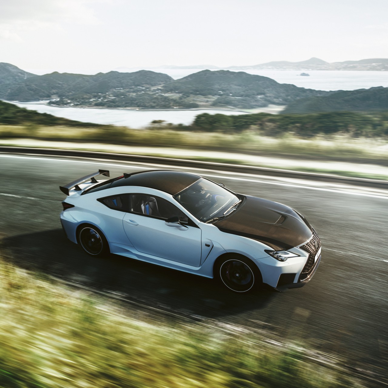 Lexus RC F car driving outside