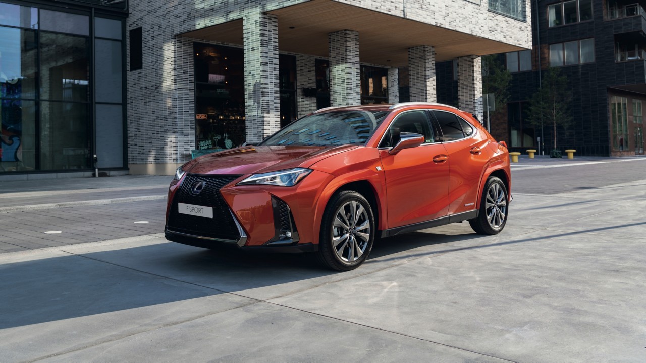 Lexus UX driving along a road