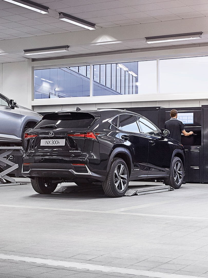 car inside a garage