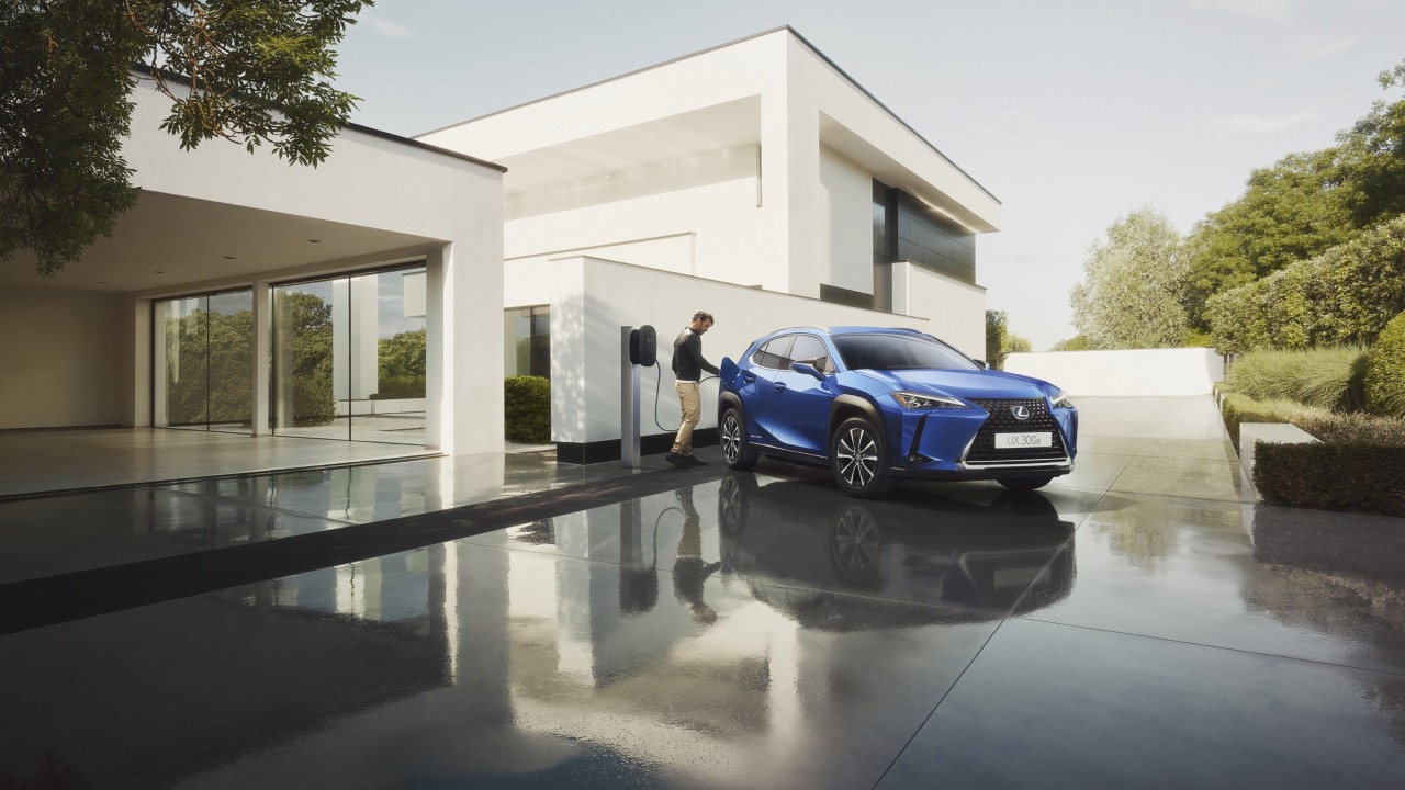 Lexus UX 300e being charged 