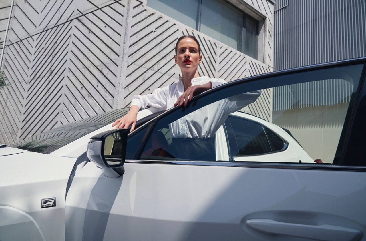 Lexus UX 300e parked on a street