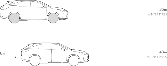 Lexus snowy road diagram