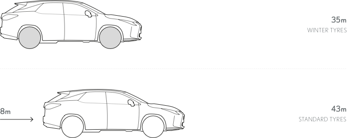 Lexus snowy road diagram