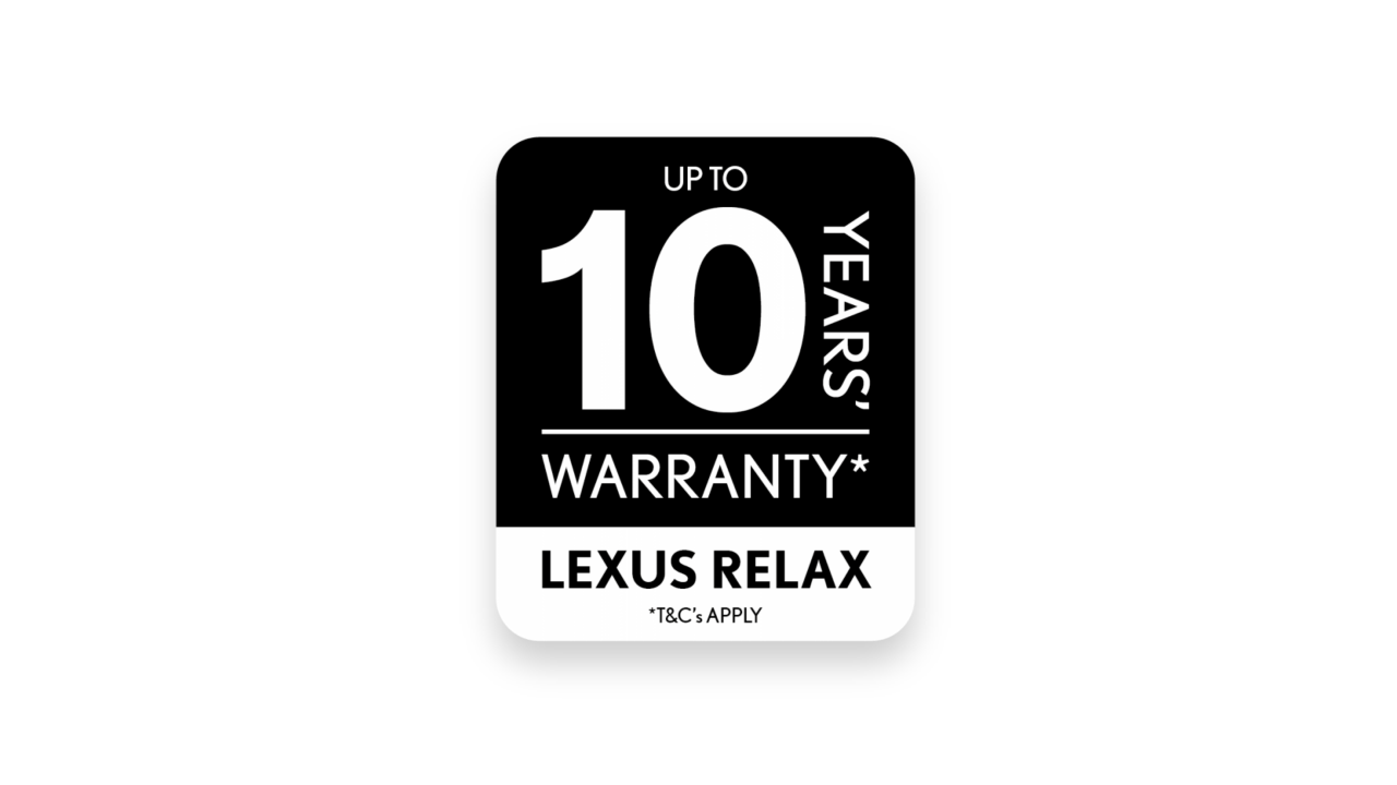 10 years warranty lexus relax
