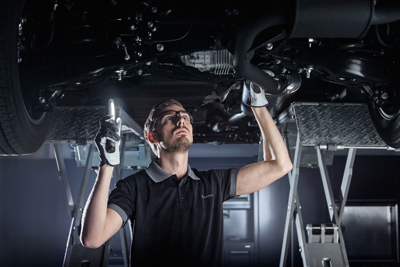 Mechanic Working on a Lexus