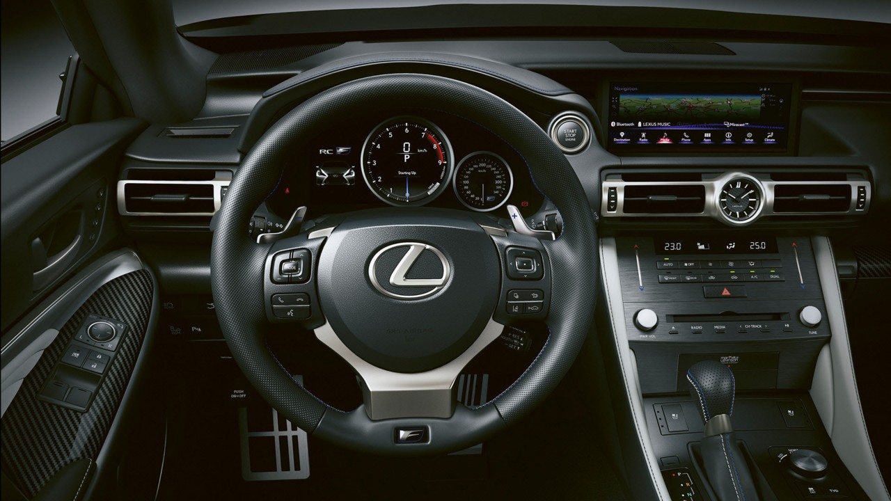 The Lexus RC F cockpit